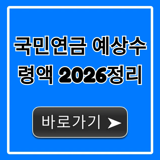 국민연금 예상수령액 2026정리: 내 연금은 얼마?