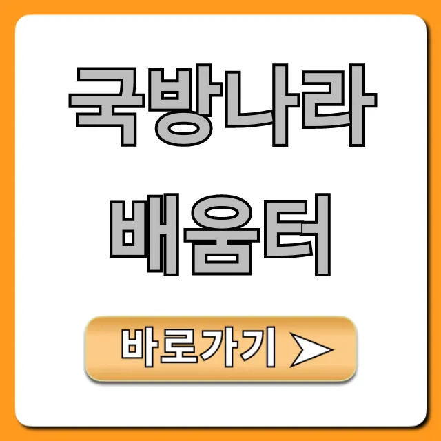 국방나라배움터: 군인 자기개발 무료 강의 총정리