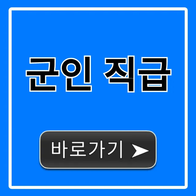 군인 직급 계급표, 월급 총정리!
