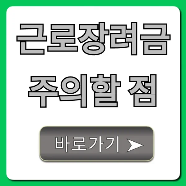 근로장려금 주의할 점: 놓치면 환수되는 불이익 총정리