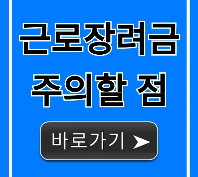근로장려금 주의할 점, 환수 피하는 꿀팁 총정리
