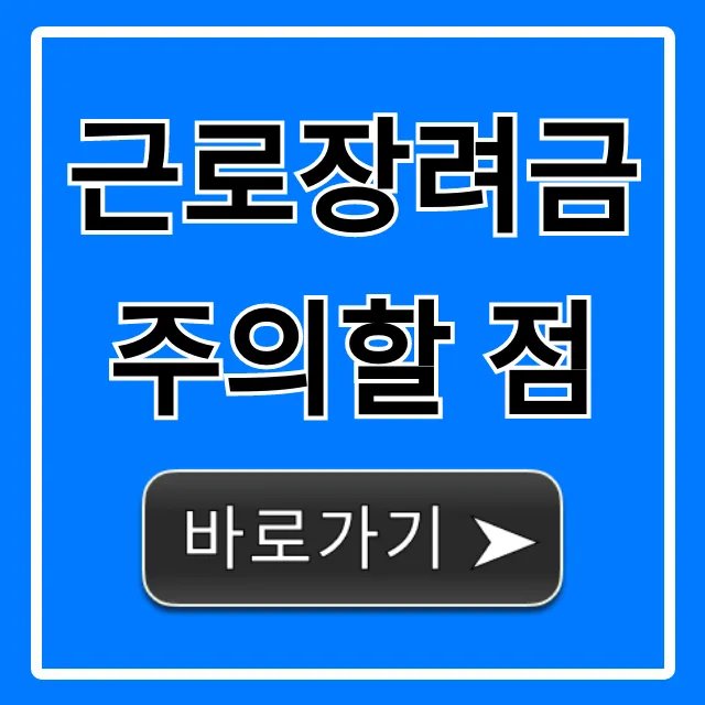 근로장려금 주의할 점, 환수 피하는 꿀팁 총정리