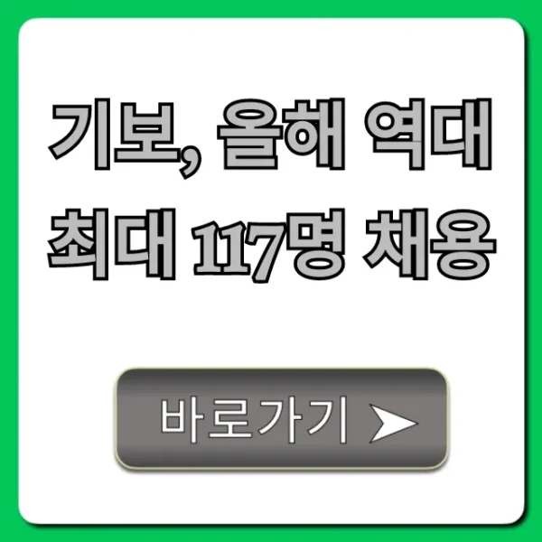 기보, 올해 역대 최대 117명 채용: 합격 전략 총정리