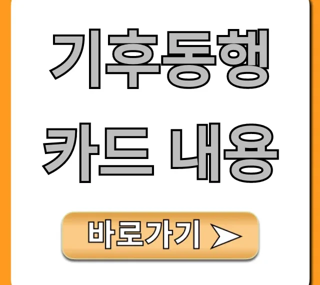 기후동행카드 내용 총정리 가격 신청 꿀팁