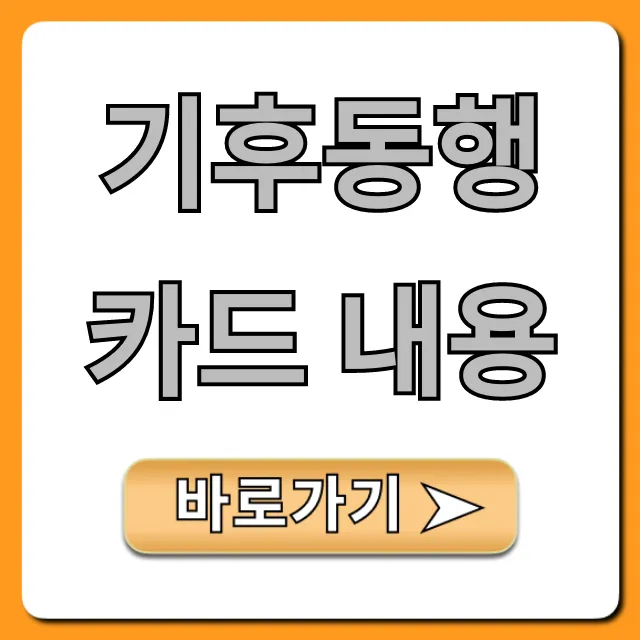 기후동행카드 내용 총정리 가격 신청 꿀팁