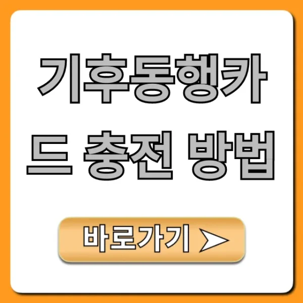 기후동행카드 충전 방법 모바일 총정리