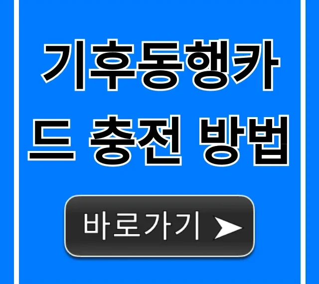 기후동행카드 충전 방법 완벽 총정리: 온라인/오프라인