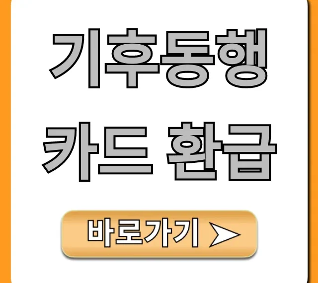 기후동행카드 환급 방법, 조건 총정리