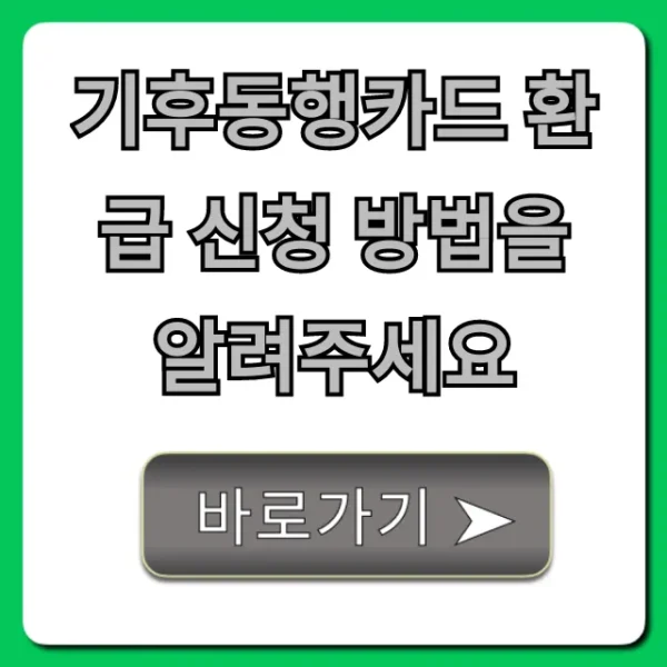 기후동행카드 환급 신청 방법! 꿀팁 포함 총정리