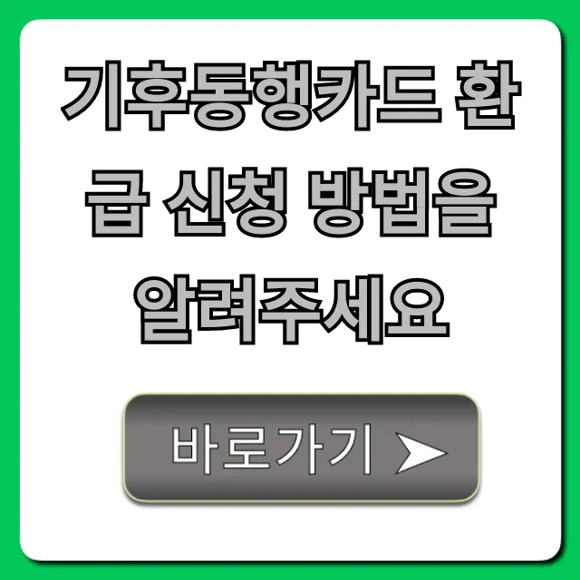 기후동행카드 환급 신청 방법! 꿀팁 포함 총정리