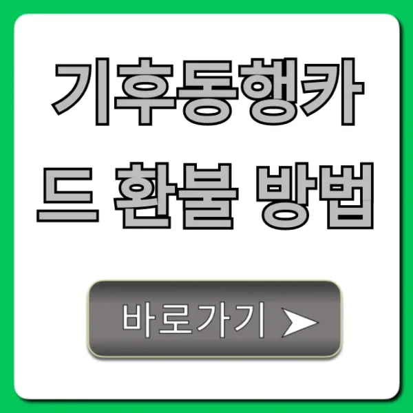 기후동행카드 환불 방법! 수수료 아끼는 꿀팁 총정리