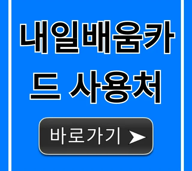 내일배움카드 사용처: 학원부터 온라인까지 총정리