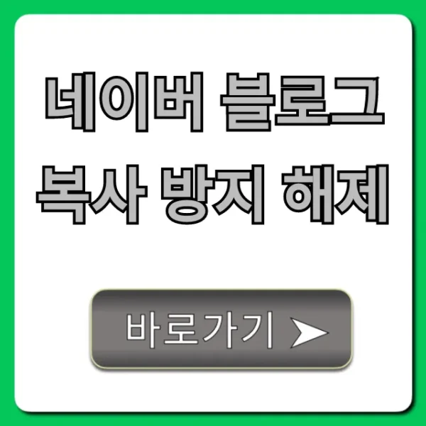 네이버 블로그 복사 방지 해제 꿀팁 총정리