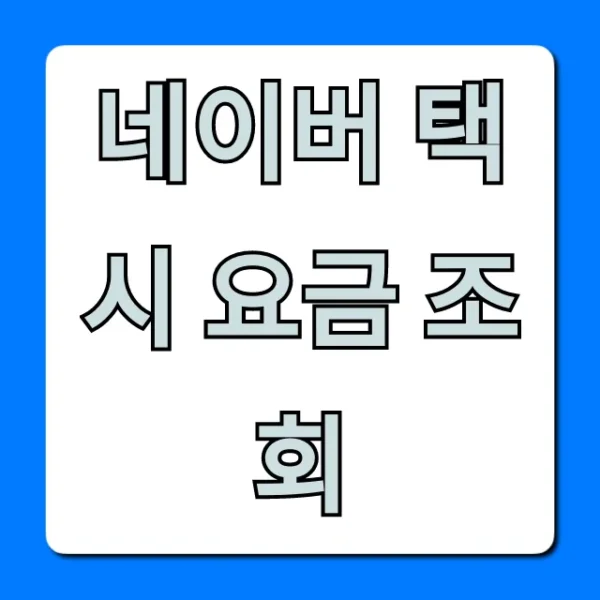 네이버 택시 요금 조회! 최신 예상 요금 총정리