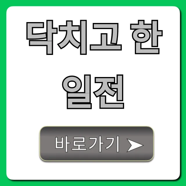닥치고 한일전 축구 일정 및 중계 총정리