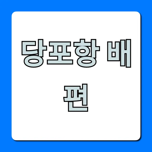 당포항 배편 완벽 가이드: 최신 시간표 확인