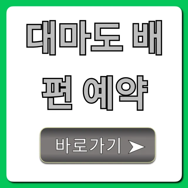 대마도 배편 예약: 가격 비교부터 할인 꿀팁까지!