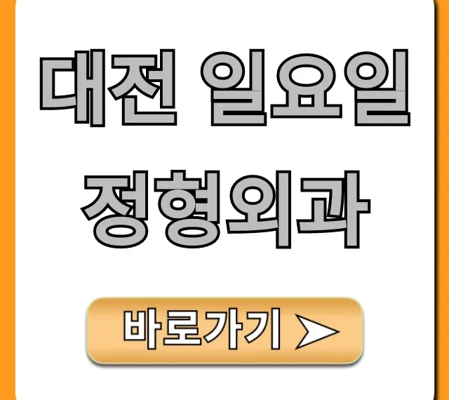 대전 일요일 정형외과 주말 진료 병원 총정리