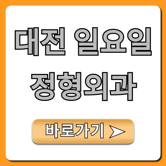 대전 일요일 정형외과 주말 진료 병원 총정리