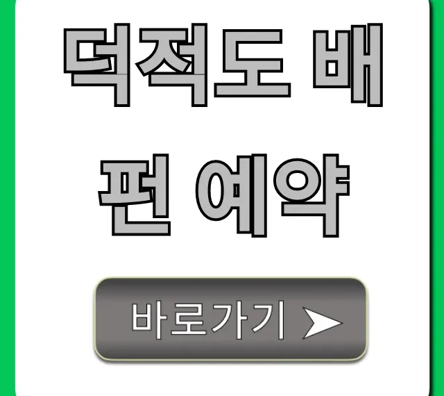덕적도 배펀 예약: 시간표, 가격 완벽 가이드