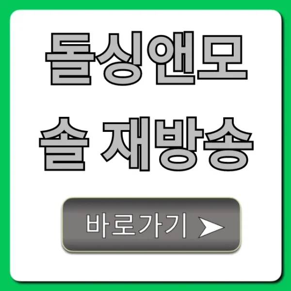 돌싱앤모솔 재방송 다시보기 및 시간 총정리
