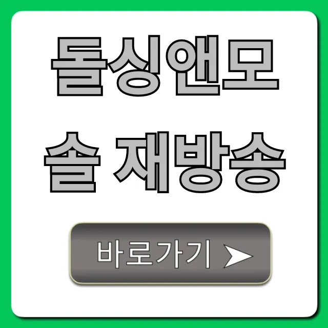 돌싱앤모솔 재방송 다시보기 및 시간 총정리