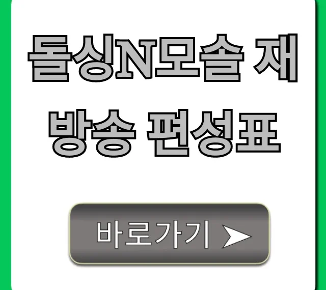 돌싱n모솔 재방송 편성표 전회차 시간 총정리
