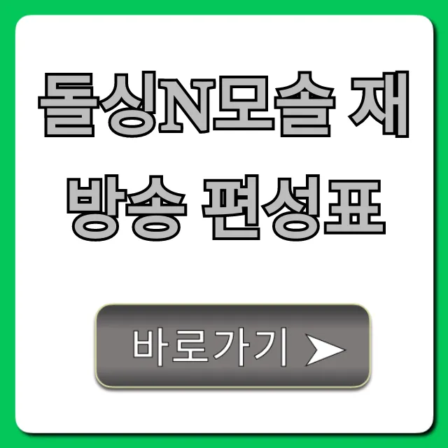 돌싱n모솔 재방송 편성표 전회차 시간 총정리