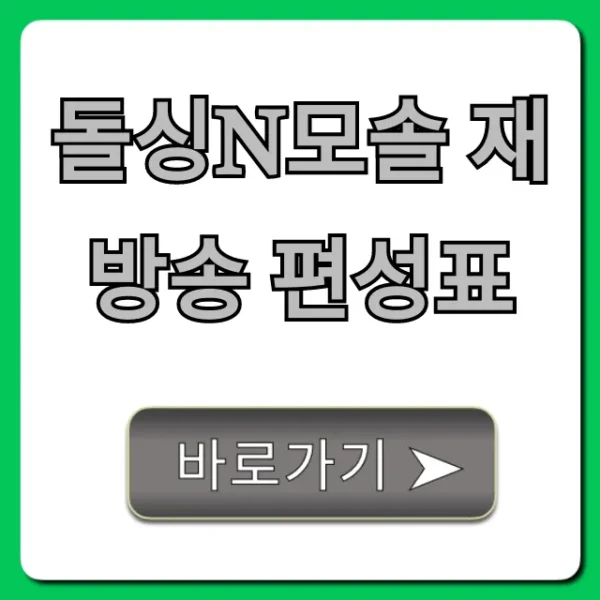 돌싱n모솔 재방송 편성표: 채널별 시간 총정리