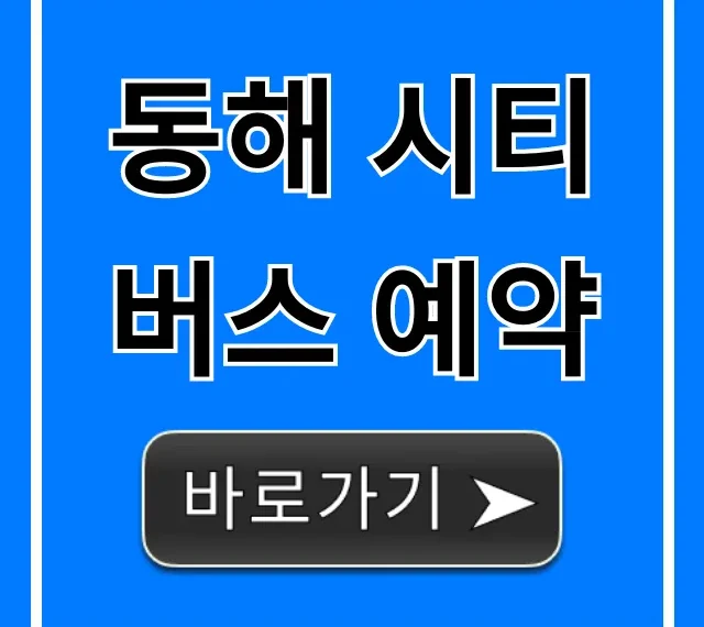 동해 시티버스 예약: 완벽 가이드 & 꿀팁