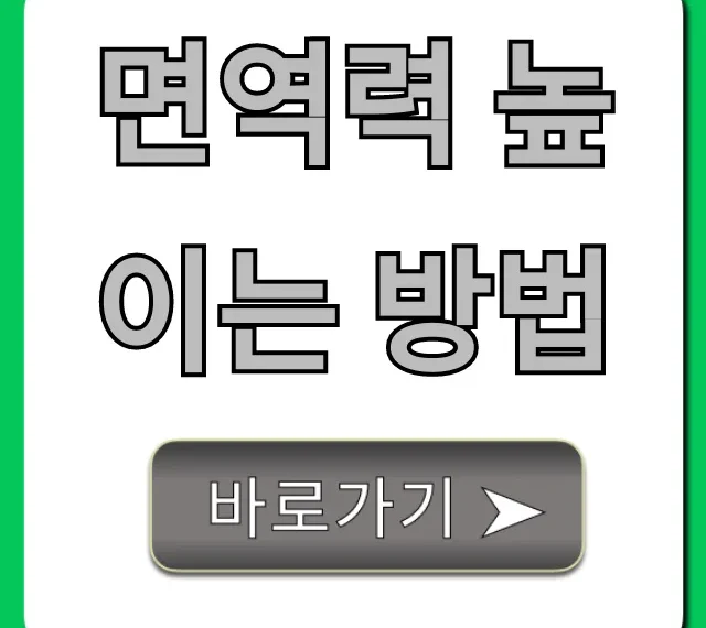 면역력 높이는 방법, 일상생활 꿀팁 총정리