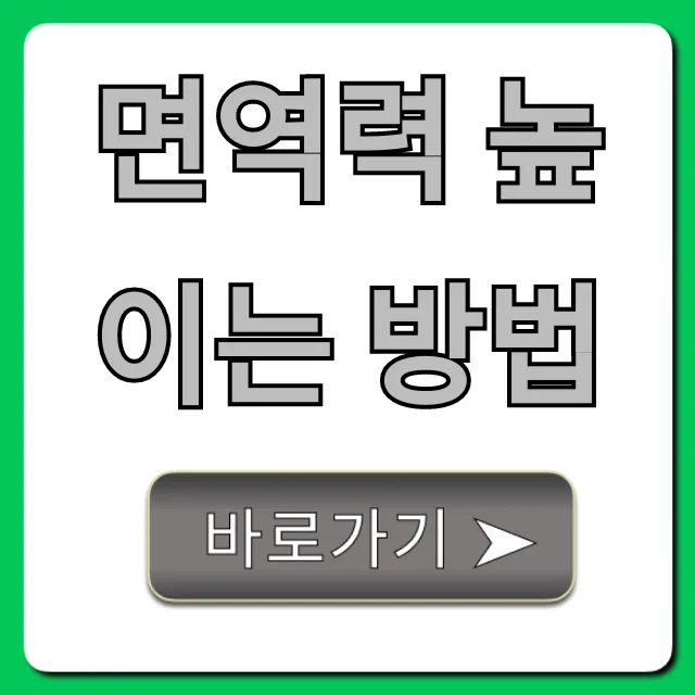 면역력 높이는 방법, 일상생활 꿀팁 총정리