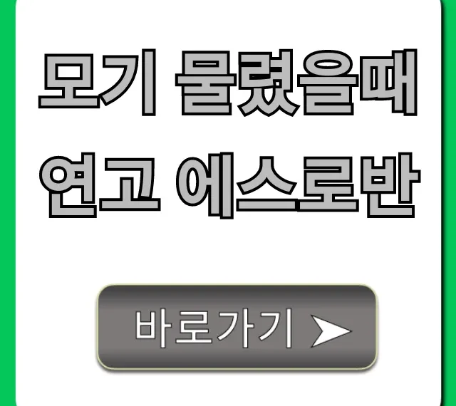모기 물렸을때 연고 에스로반 효과, 아기 사용 꿀팁