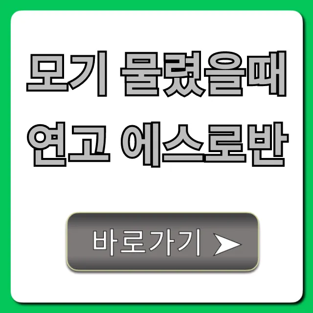 모기 물렸을때 연고 에스로반 효과, 아기 사용 꿀팁