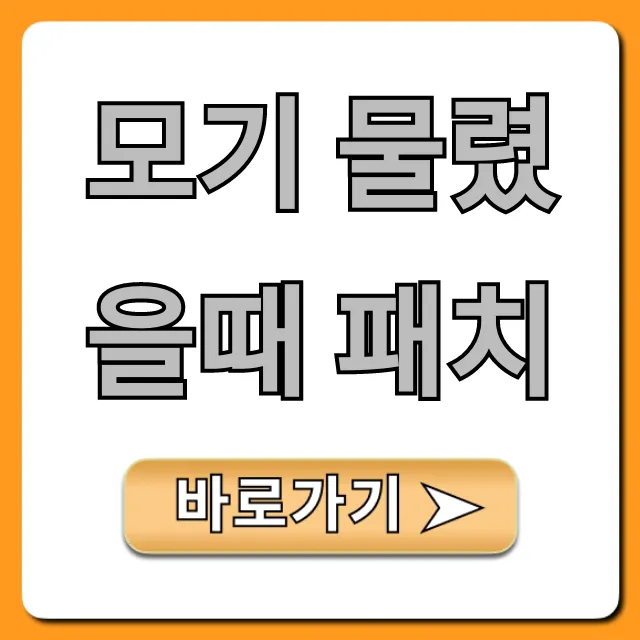모기 물렸을때 패치 추천! 종류별 완벽 가이드