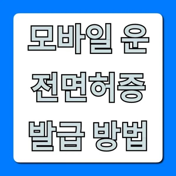 모바일 운전면허증 발급 방법: 5분 만에 끝내는 완벽 가이드
