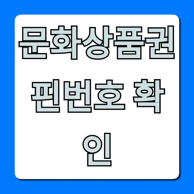 문화상품권 핀번호 확인, 조회부터 사용 꿀팁 총정리