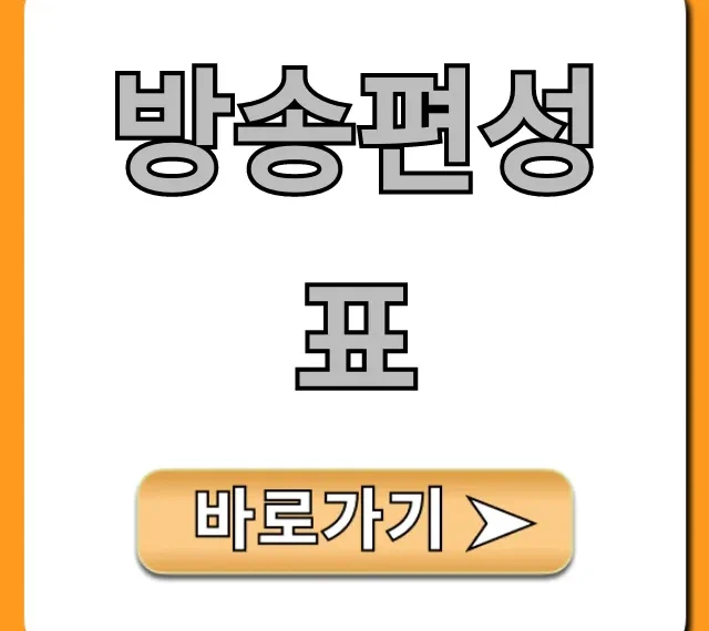 방송편성표 오늘 실시간 조회 완벽 가이드