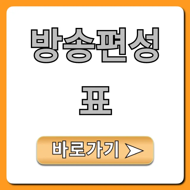 방송편성표 오늘 실시간 조회 완벽 가이드