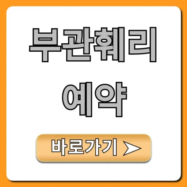 부관훼리 예약 가격 시간표 총정리