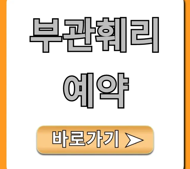 부관훼리 예약 가격 시간표 총정리