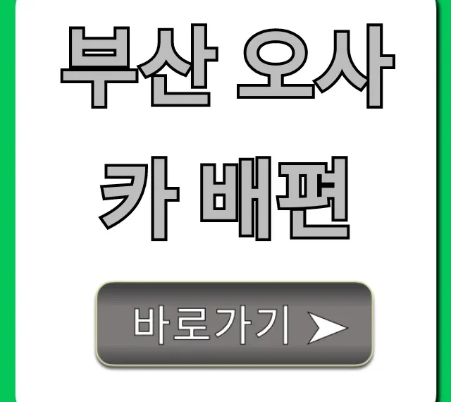 부산 오사카 배편 총정리! 시간표, 가격 한눈에