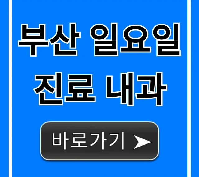 부산 일요일 진료 내과, 바로 방문 가능한 곳 총정리