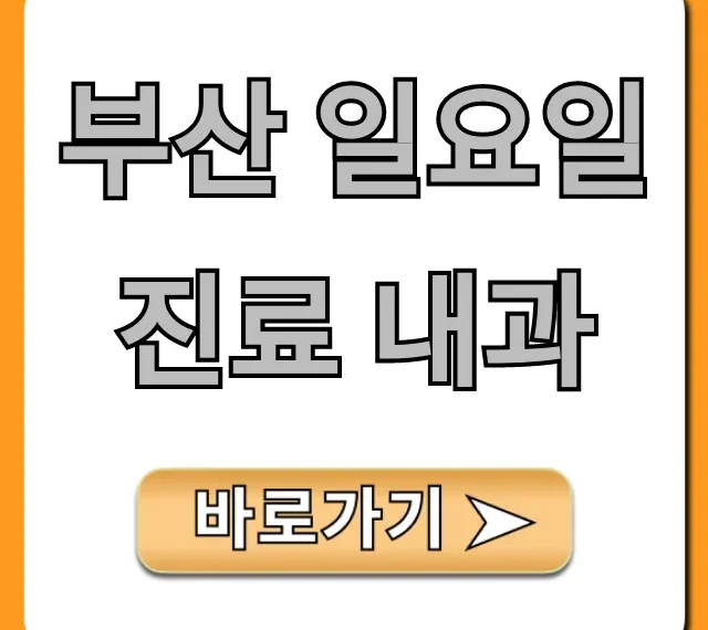 부산 일요일 진료 내과: 주말 응급실 대신 여기! 총정리