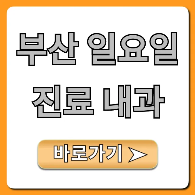 부산 일요일 진료 내과: 주말 응급실 대신 여기! 총정리