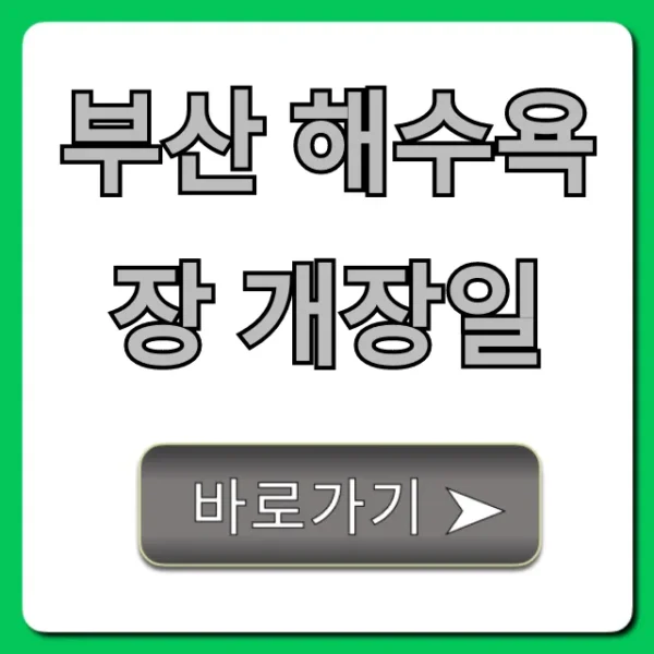 부산 해수욕장 개장일 2024년 기간 총정리