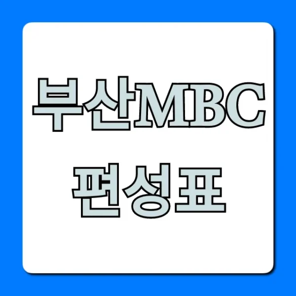 부산mbc편성표 오늘 실시간 조회