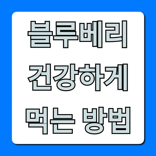 블루베리 건강하게 먹는 방법: 하루 섭취량 총정리