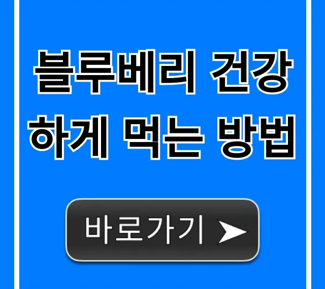 블루베리 건강하게 먹는 방법, 효능 극대화 꿀팁 총정리