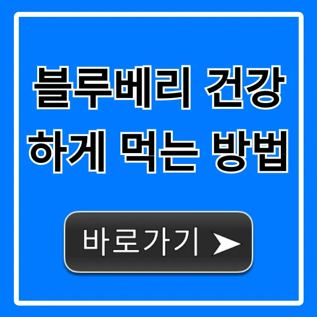 블루베리 건강하게 먹는 방법, 효능 극대화 꿀팁 총정리
